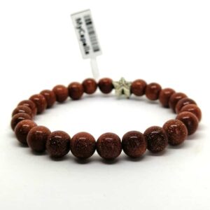 Turuncu Yıldız Taşı Bileklik (8 mm)-43BLK801