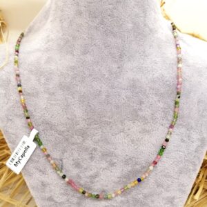 2mm Turmalin Gümüş Zincirli Kolye-40GMS001