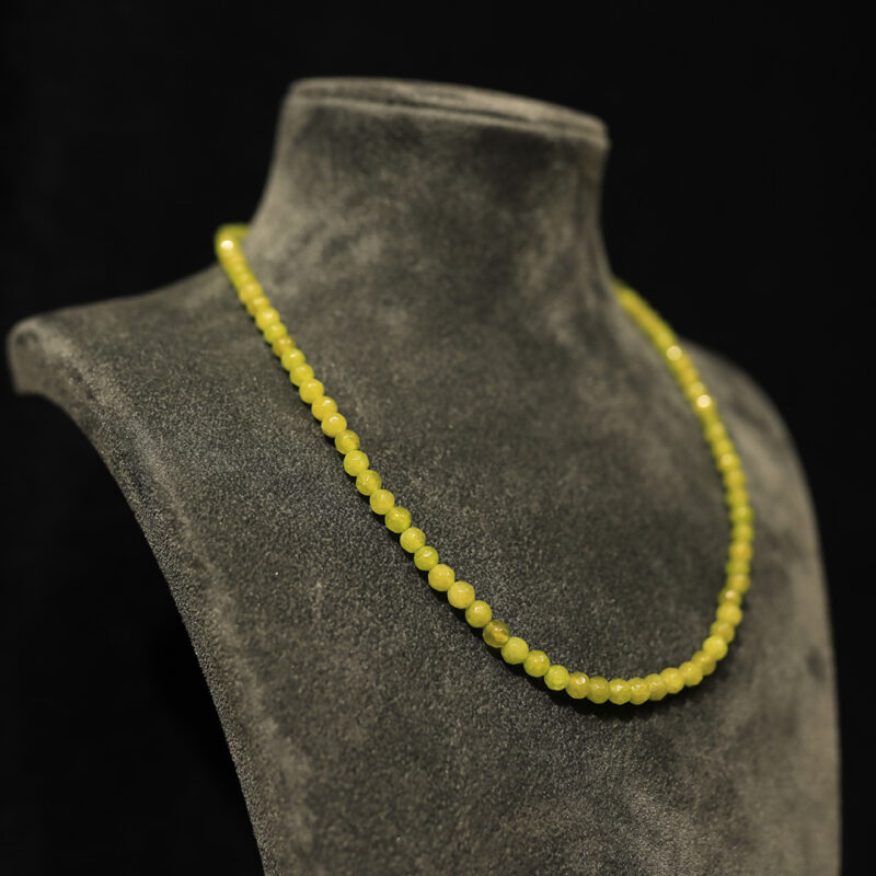 1KOL004 - 4mm Faset Kesim Yeşil Akik (1)