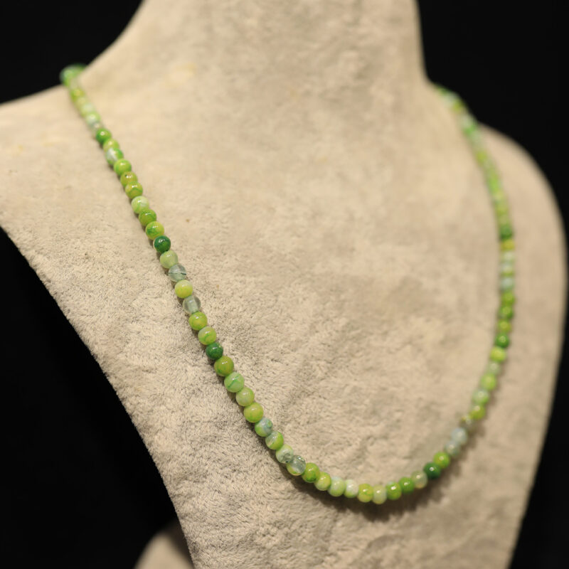 1KOL010 - 4mm Yeşil Akik Kolye (2)