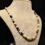 1KOL014 - 6mm Sarı Faset Kesim Akik Kolye (2)