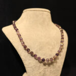 4KOL005 - 8mm Ametist Taşlı Köşeli Kesim Kolye (1)