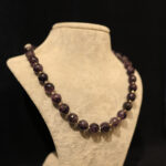 4KOL006 - 12mm Faset Kesim Ametist Taşlı Kolye (1)