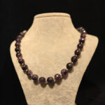 4KOL006 - 12mm Faset Kesim Ametist Taşlı Kolye (2)