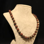 15KOL003 10mm Kırmızı Jasper Taşı Kolye (1)