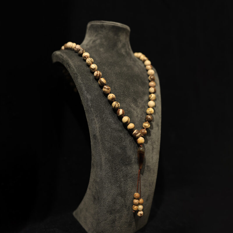 15KOL004 10mm Jasper Taşlı Uzun Kolye (3)