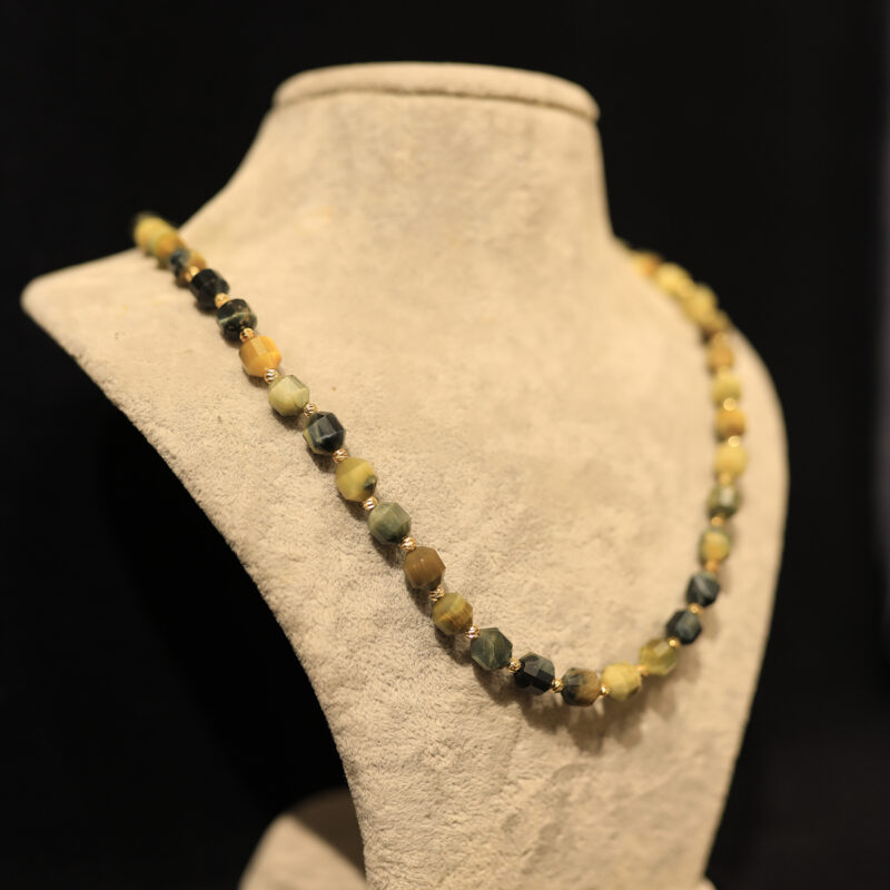 19KOL03 Kaplan Gözü Köşeli Kesim Kolye (2)